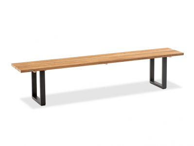 Niehoff Nemo Bank 160cm, Aluminium, Teak geölt