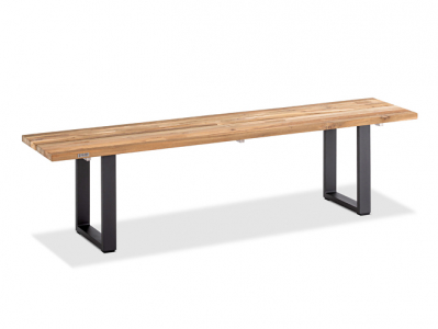 Niehoff Nemo Bank 220cm, Aluminium, Teak recycelt