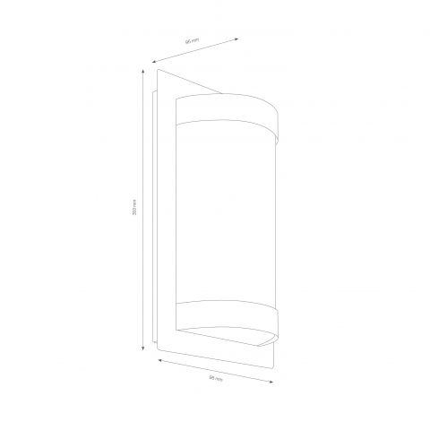 LCD Wandleuchte 060LED Edelstahl