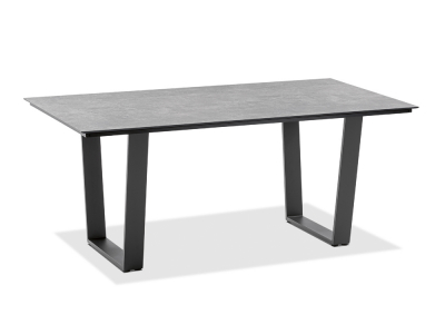 Niehoff Noah Tisch, Trapezkufe Aluminium, HPL Zement, 160cm