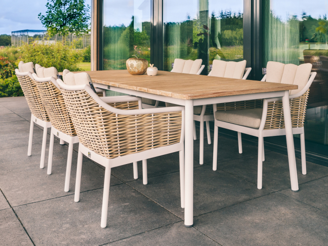 Apple Bee Milou Tisch Teak weiß 180cm