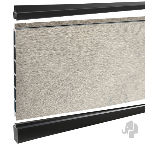 Elephant Steckzaun Modular EVO 200 WPC Bi-Color wei&szlig; 180x195cm, Leiste Anthrazit
