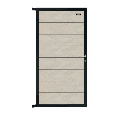 Elephant Zauntor Modular 180 WPC BiColor weiß 90x174cm, Leiste Anthrazit