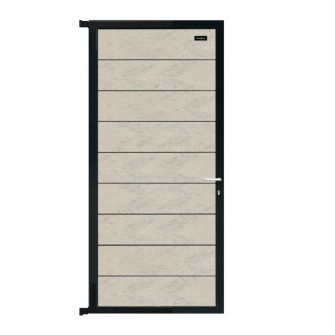 Elephant Zauntor Modular 200 WPC BiColor weiß 90x195cm, Leiste Anthrazit