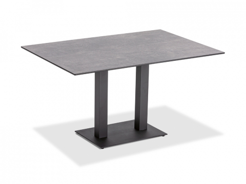 Niehoff Bistro Tisch, anthrazit, rechteckig 120x81cm, HPL Beton