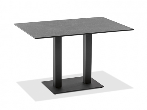 Niehoff Bistro Tisch, anthrazit, rechteckig 120x81cm, HPL Granit