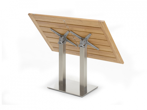 Niehoff Bistro Tisch, anthrazit, rechteckig 120x81cm, HPL Zement