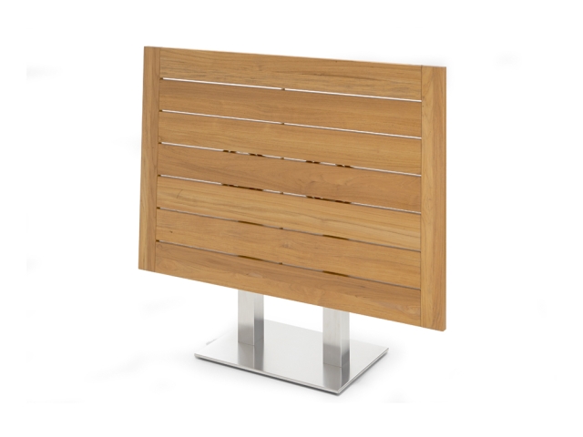 Niehoff Bistro Tisch, anthrazit, rechteckig 140x95cm, Teak ge&ouml;lt