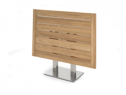 Niehoff Bistro Tisch, anthrazit, rechteckig 120x81cm, Teak recycelt