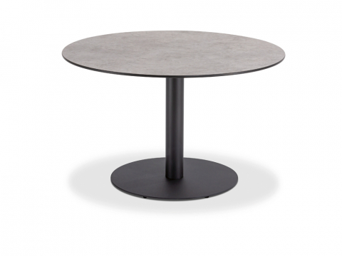 Niehoff Bistro Tisch, anthrazit, rund 121cm, HPL Zement