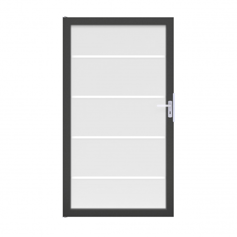 GroJa Ambiente Glastor DIN rechts 100x180cm Blockstreifen-Rahmen DB703