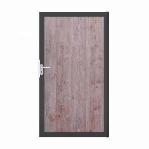 GroJaPremo HPL Tor Universal 100x180cm Holzoptik-Rahmen DB703