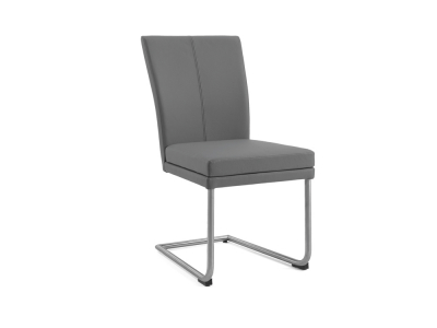 Niehoff Colorado Schwingstuhl 641, Rundstahl, Leder schiefergrau