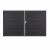 GrojaSolid Grande BPC Steckzaun Doppeltor DIN Links Sonderbreite H:180cm anthrazitgrau DB 703