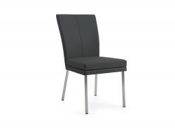 Niehoff Colorado Stuhl 341, 4-Fu Quadratrohr, Leder anthrazit