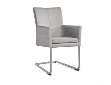 Niehoff Colorado Schwingstuhl AL 642, Rundstahl, Microfaser Atlantis grau