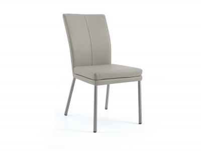Niehoff Colorado Stuhl 541, 4-Fuß Rundrohr Microfaser Atlantis grau