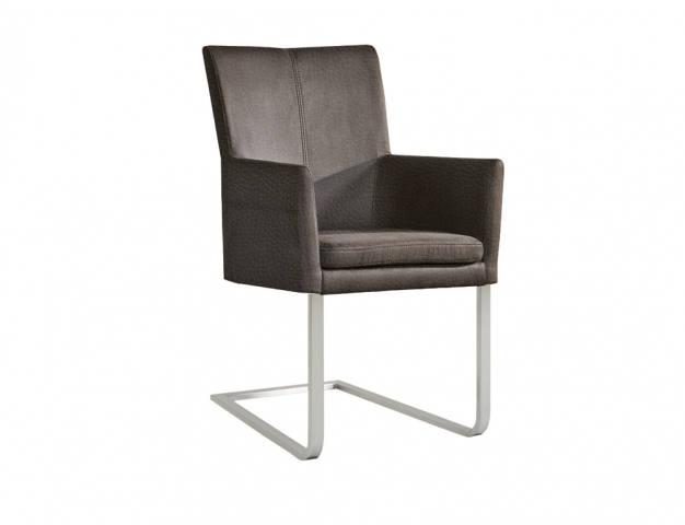 Niehoff Colorado Schwingstuhl AL 142, Flachstahl Leder mocca