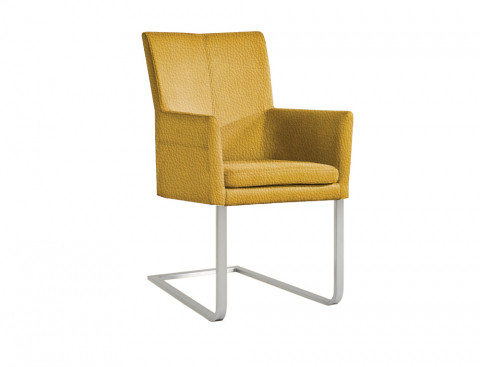 Niehoff Möbel Indoor Niehoff Colorado Schwingstuhl AL 142, Flachstahl Leder senf 4061341191723