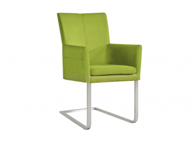 Niehoff Colorado Schwingstuhl AL 142, Flachstahl Leder apple
