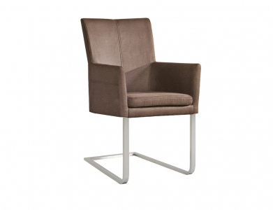 Niehoff Colorado Schwingstuhl AL 142, Flachstahl Microfaser Atlantis Havanna braun