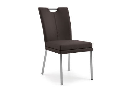 Niehoff Colorado Stuhl 351, 4-Fuß Quadratrohr, Leder mocca