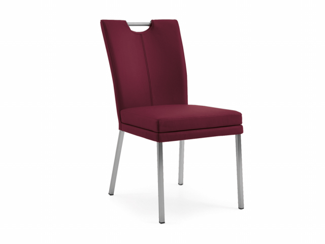 Niehoff Colorado Stuhl 351, 4-Fu Quadratrohr, Microfaser Nirvana rot