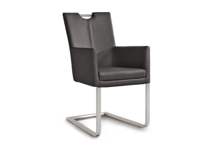Niehoff Colorado Schwingstuhl AL 152, Flachstahl Leder anthrazit