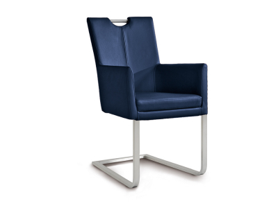 Niehoff Colorado Schwingstuhl AL 152, Flachstahl Microfaser Nirvana dunkelblau