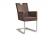 Niehoff Colorado Schwingstuhl AL 152, Flachstahl Microfaser Atlantis Havanna braun