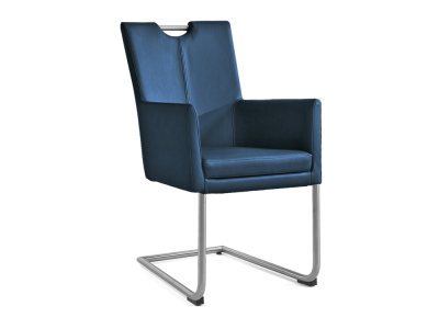Niehoff Colorado Schwingstuhl AL 652, Rundrohr, Leder atlantic