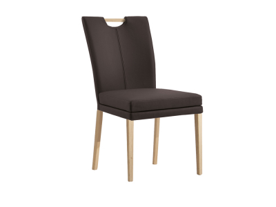 Niehoff Colorado Stuhl 751, Eiche bianco, Leder Napoli mocca