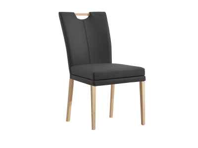 Niehoff Colorado Stuhl 751, Eiche bianco, Leder Napoli anthrazit