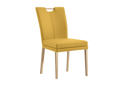 Niehoff Colorado Stuhl 751, Eiche bianco, Leder Napoli senf