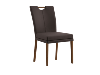 Niehoff Colorado Stuhl 751, Wild-Nussbaum, Leder Napoli mocca