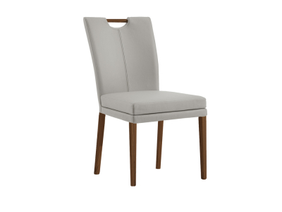 Niehoff Colorado Stuhl 751, Wild-Nussbaum, Microfaser Atlantis grau