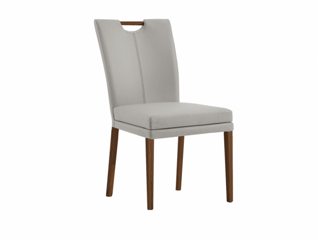 Niehoff Colorado Stuhl 751, Wild-Nussbaum, Microfaser Atlantis grau