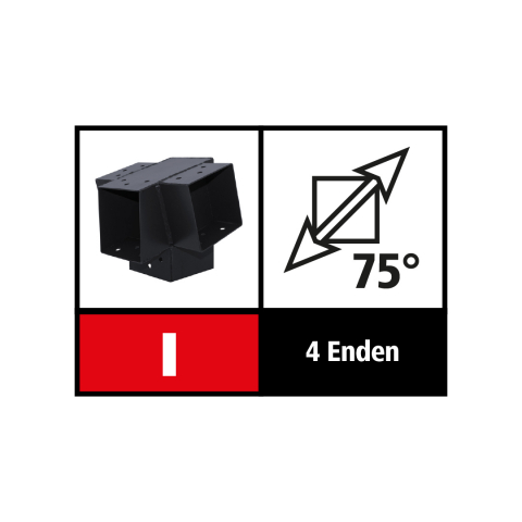 Suki Steckverbinder Verlngerung 75 Grad, 4 Enden - 91mm