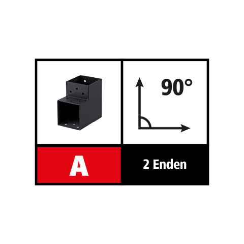 Suki Steckverbinder Ecke 90 Grad, 2 Enden - 91mm