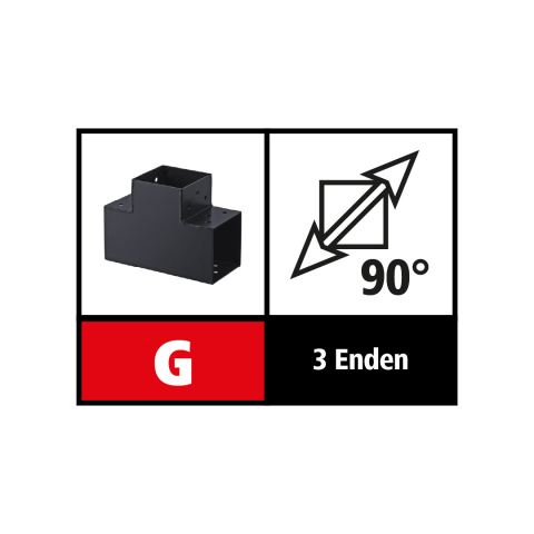 Suki Steckverbinder Verlngerung 90 Grad, 3 Enden - 91mm