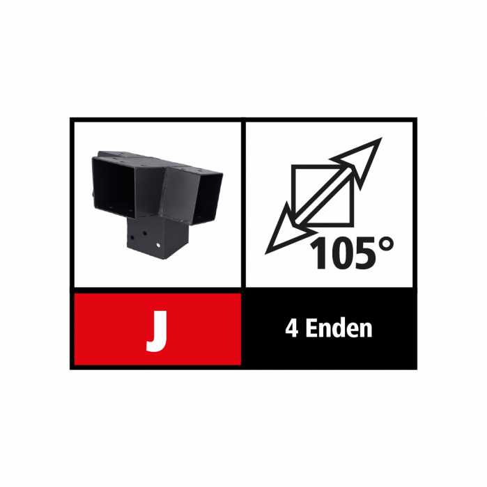 Suki Steckverbinder Verlängerung 105 Grad, 4 Enden - 71mm