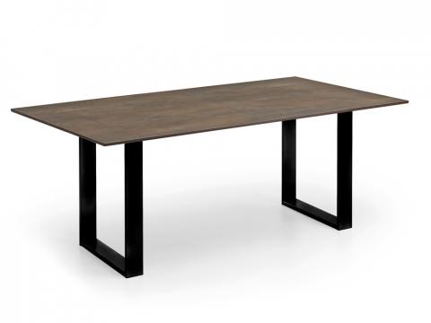 Niehoff Primus Designtisch Kuve Eisen HPL Granit-Design 200cm