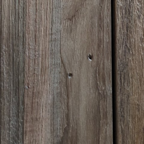 Zebra Onyx Viertel-Bank mit Rckenlehne, Alu - turmalin grey aus recyceltem Teak