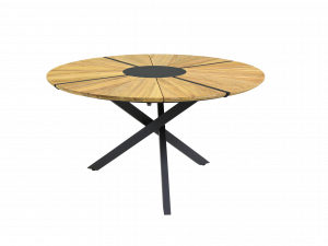 Tisch graphit aus recyceltem Teakholz