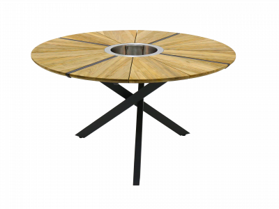 Zebra Oryx Edge Tisch graphit 135cm - mit Sektkühler