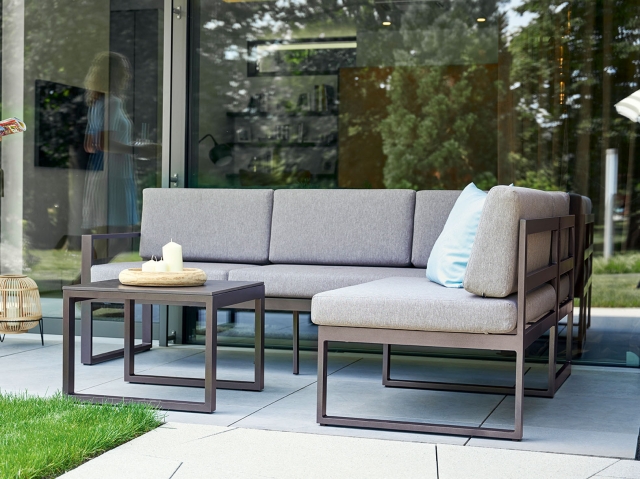 Sieger Adelaide 1,5 Sitzer Aluminium Sofa 100x69x81cm inkl. Polster