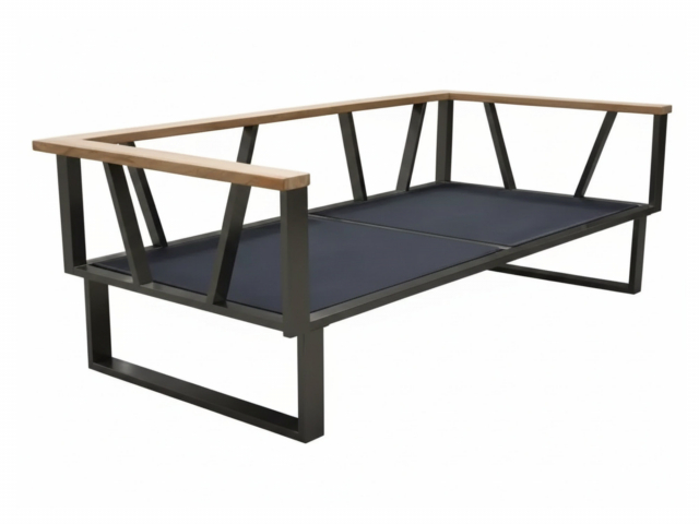 Zebra Belvedere Lounge 2-Sitzer, 2 Armlehnen graphit Rahmen