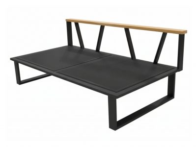 Zebra Belvedere Lounge 2-Sitzer Gestell, Mitte graphit Rahmen