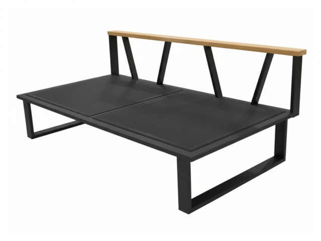 Zebra Belvedere Lounge 2-Sitzer Gestell, Mitte graphit Rahmen