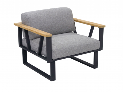 Zebra Belvedere Lounge Sessel graphit Rahmen - ohne Polster